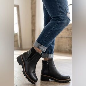 Black Chunky Sole Ankle Boots | New With Tag
